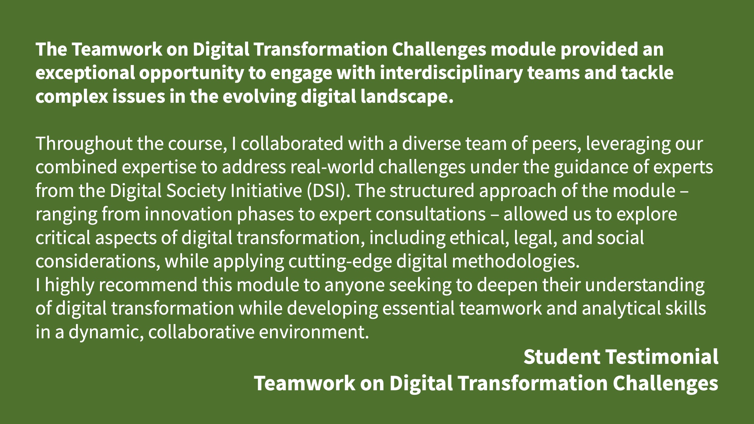 Teamwork on Digital Transformation Challenges