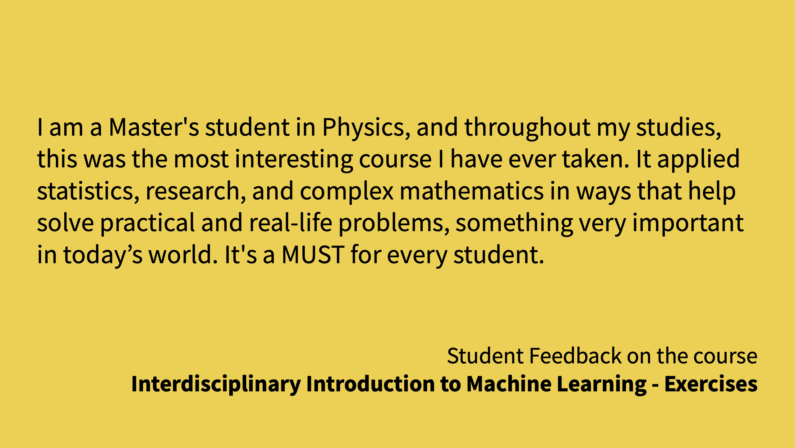 Testimonial Machine Learning