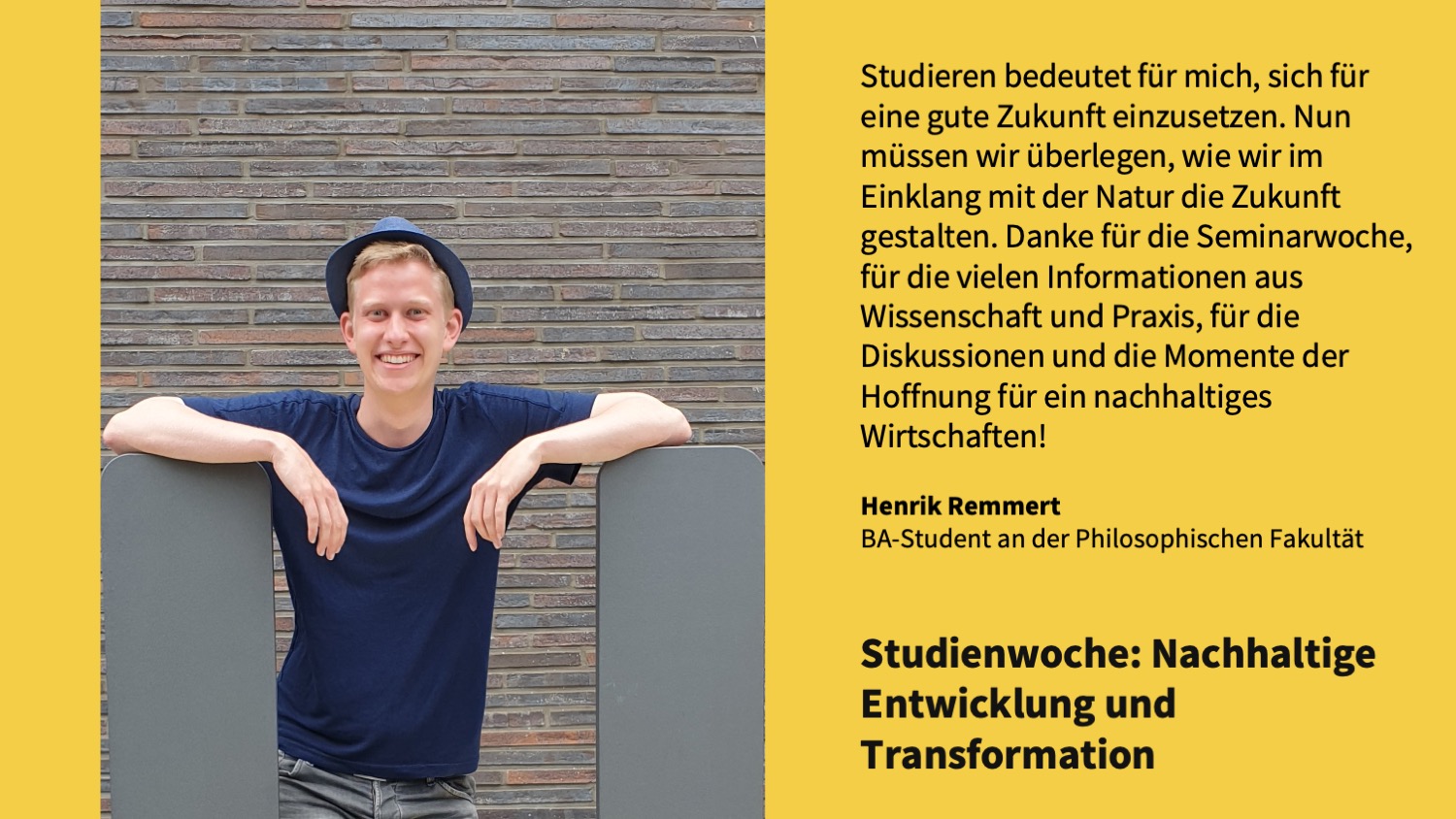 Testimonial Henrik Studienwoche HS23